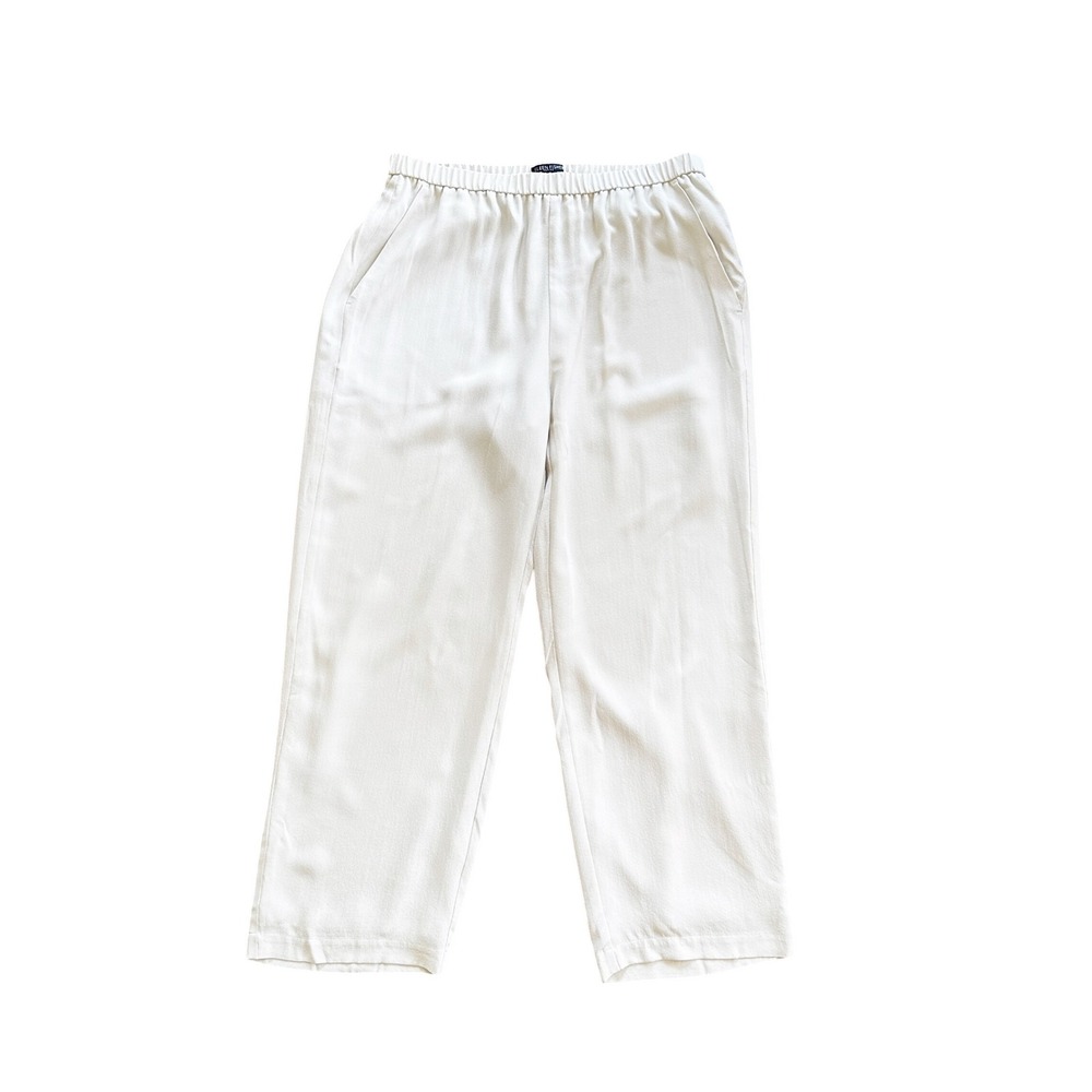 Eileen Fisher Womens Georgette 100% Silk Pants Petite PM Straight Quiet Luxury - Picture 4 of 8